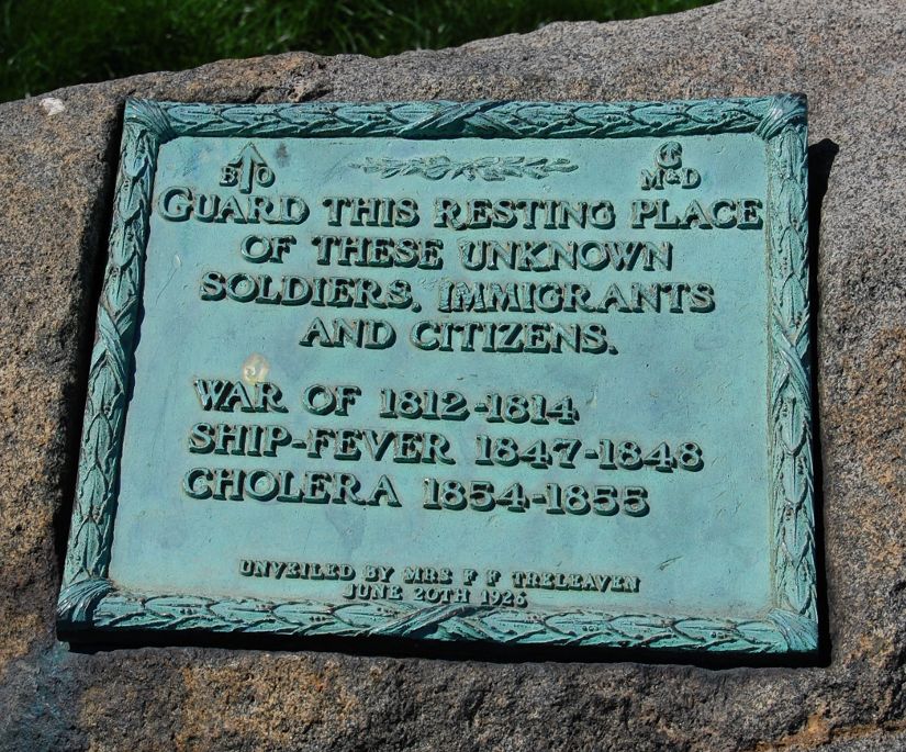 [Plaque at a burial site at Burlington Heights]